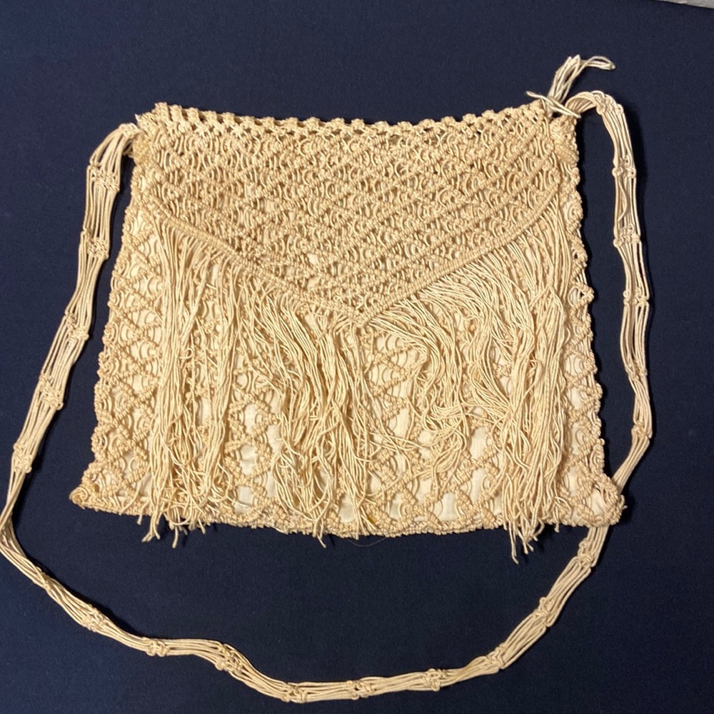 Boho Crochet Fringe Summer Crossbody Purse Bag